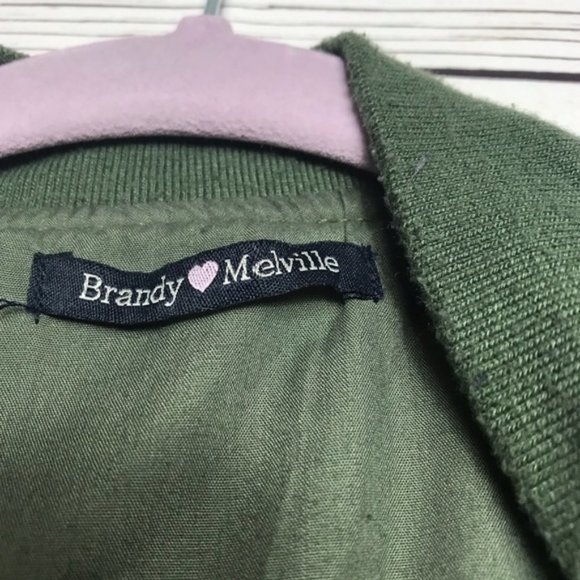Brandy Melville Green Utility Bomber Jacket - Picture 4 of 5